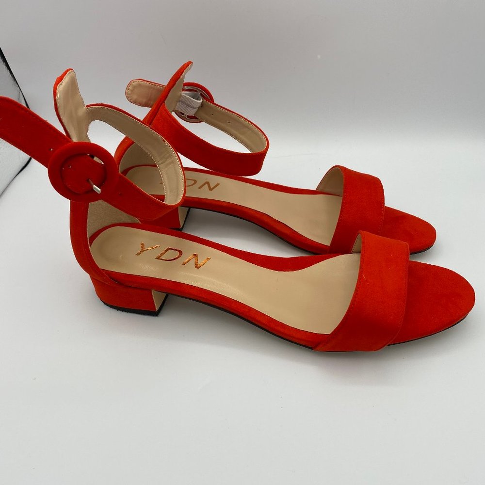 ❤Sold❤omfy Open Toe Ankle Strap Summer Sandals Red - Picture 2 of 4